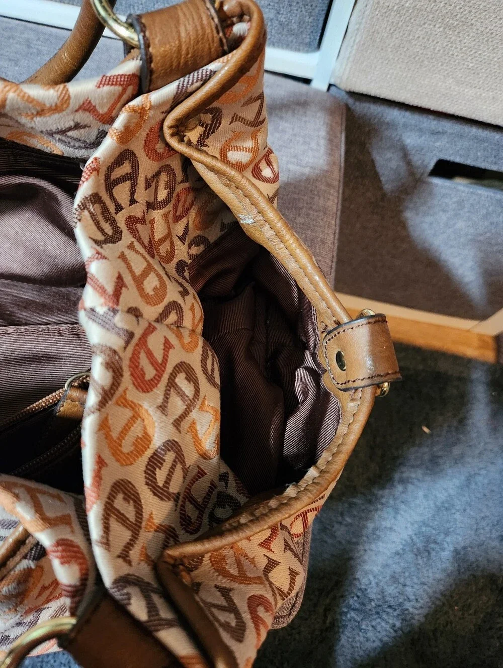 Etienne Aigner Vintage Signature Jacquard Satchel